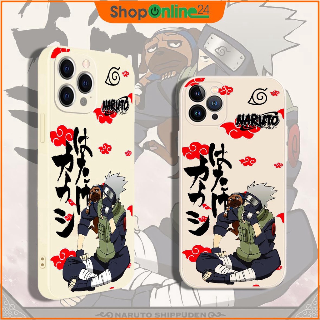 Ốp lưng viền vuông kem truyện tranh Naruto