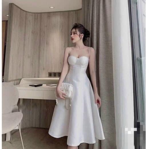 (Free ship) Mẫu Đầm Hai Dây Dáng Xòe Cực HOT Freesize Cho CHị Em 40-55kg UP VLTN Shop
