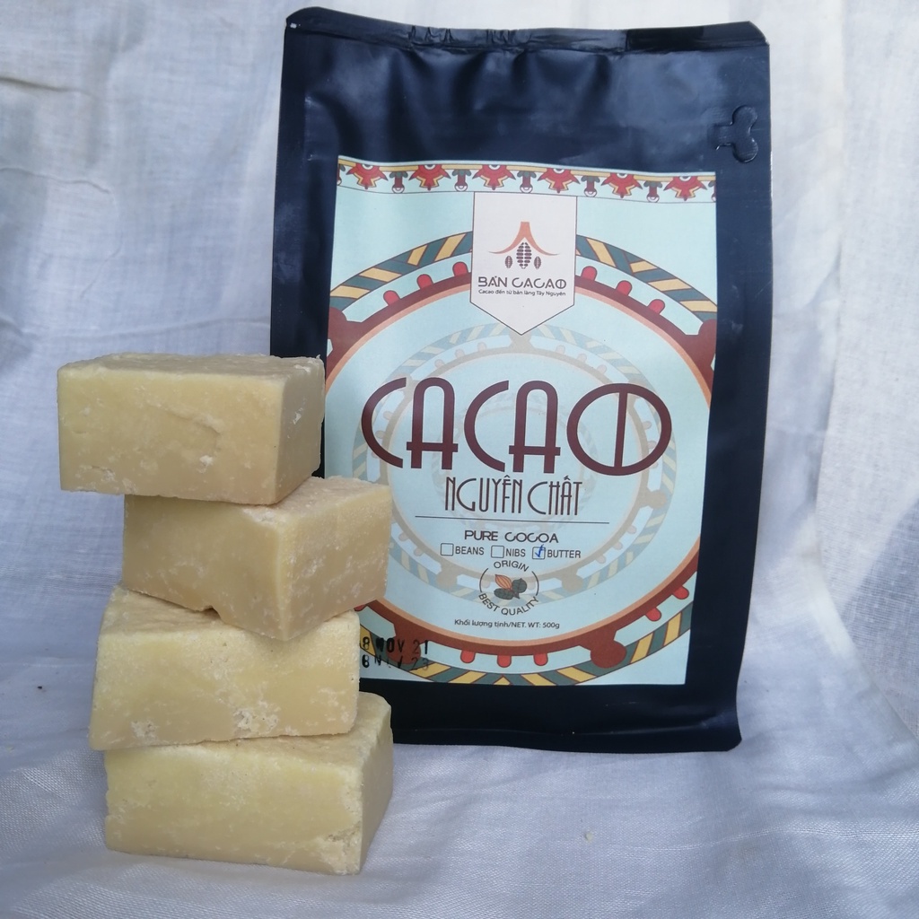 Bơ cacao nguyên chất làm chocolate - Túi zip 500g