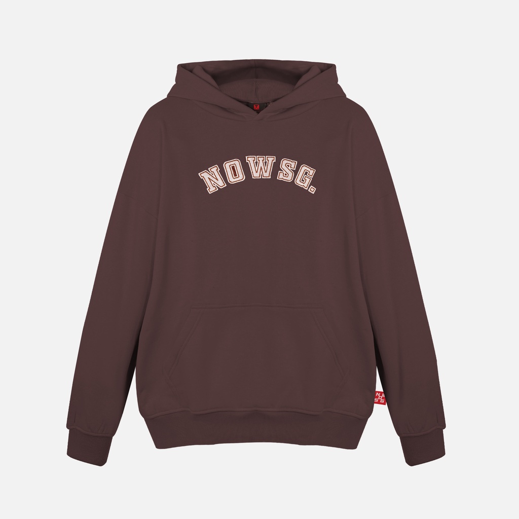 Áo khoác nỉ NEEDS OF WISDOM Pullover University Hoodie - Brown - Local Brand Chính Hãng
