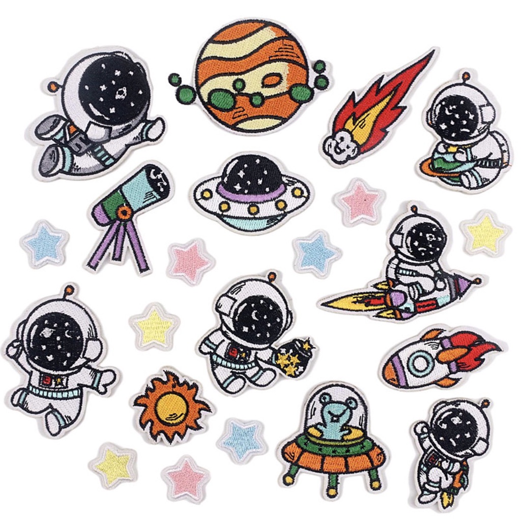 50 MẪU miếng DÁN ỦI quần áo bé GÁI mẫu giáo STICKER THÊU CAO CẤP CÓ SẴN KEO ỦI hình GẤU BROWN THỎ CONY PIKACHU VŨ TRỤ