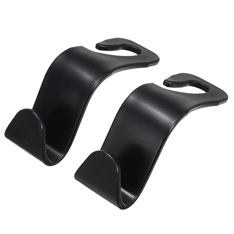 Set 2 Móc Đen Treo Đồ Gắn Ghế Xe Hơi Tiện Lợi
