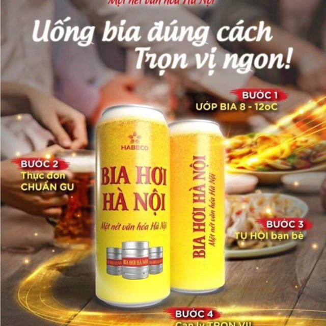 Bia Hơi Hà Nội Habeco Lon 500ml