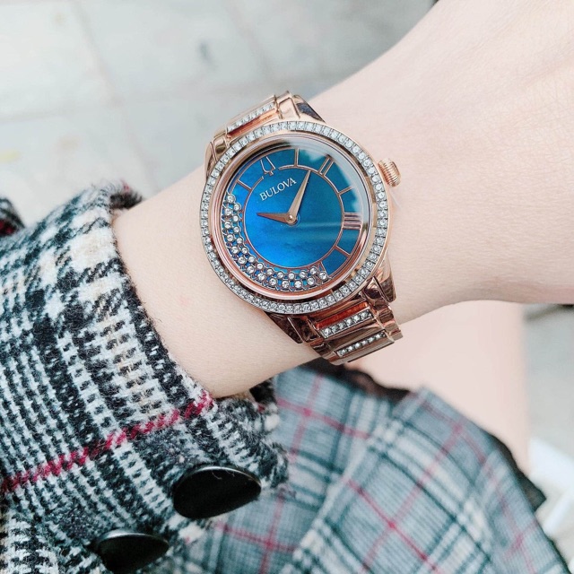 Đồng hồ nữ Mi.chael kors xanh đậm dây rose
