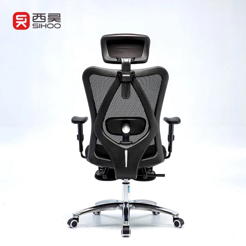 SIHOO M18, M18 GÁC CHÂN  - Ghế lưới văn phòng thiết kế công thái học Ergonomic, đỡ thắt lưng, cột sống