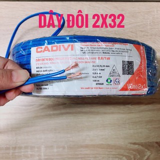 50m dây điên đôi 2x32 (2x1.0) cadivi