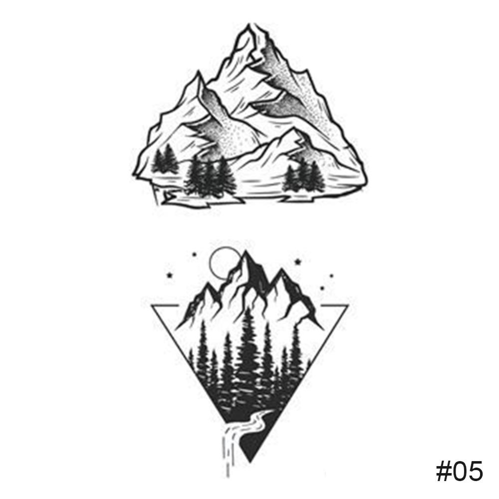 Timekey Hình Xăm Dán Tạm Thời Màu Đen Chống Nước Lâu Trôi O2U4