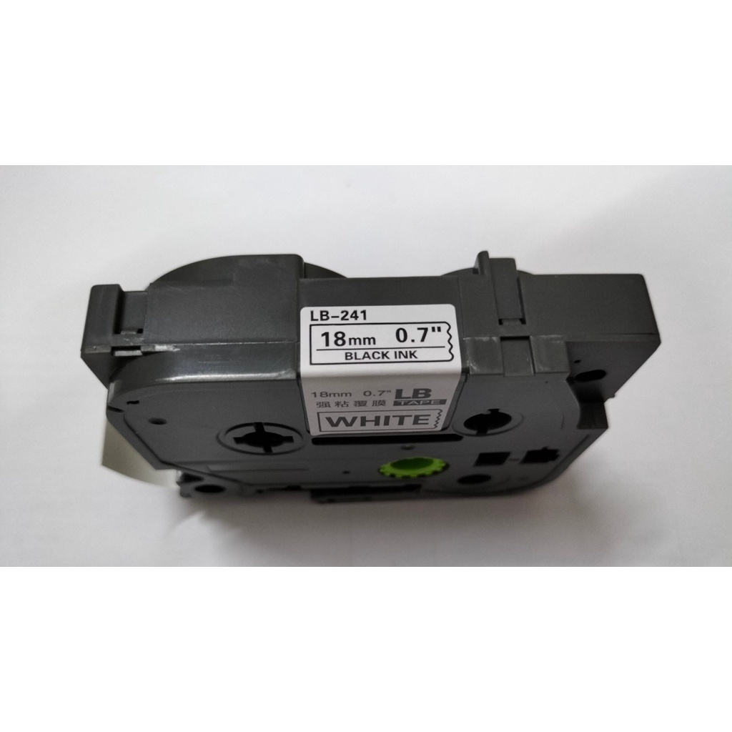 Nhãn in LB - 241 dành cho máy Brother P- Touch – CHỮ ĐEN NỀN TRẮNG khổ rộng 18mm*8m