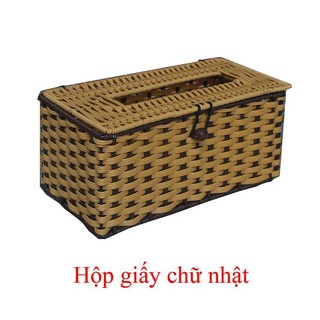 Hộp giấy mây chữ nhật ( shop Thongtinhanghoa83)