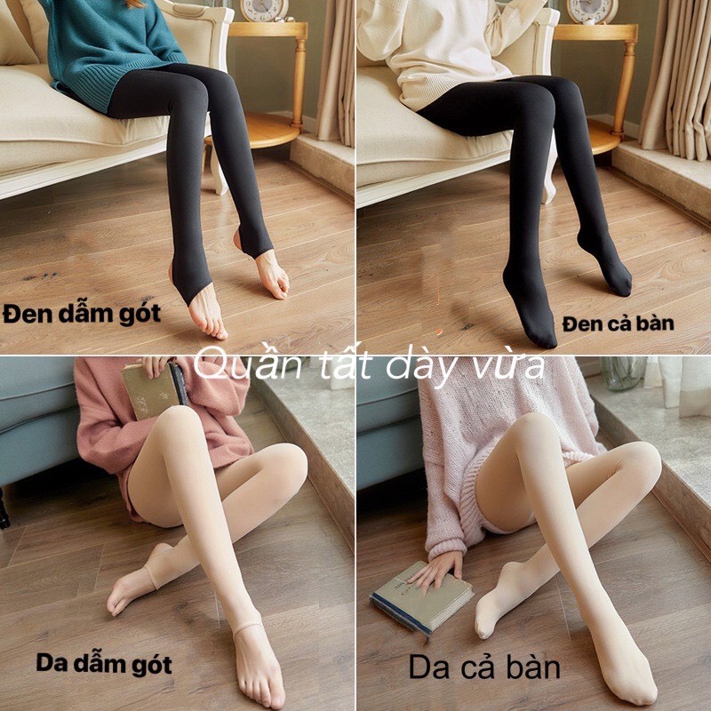 Quần tất cho bà bầu diêu dai mềm và co giãn tốt đủ loại Dày vừa Dẫm gót và Cả bàn chân