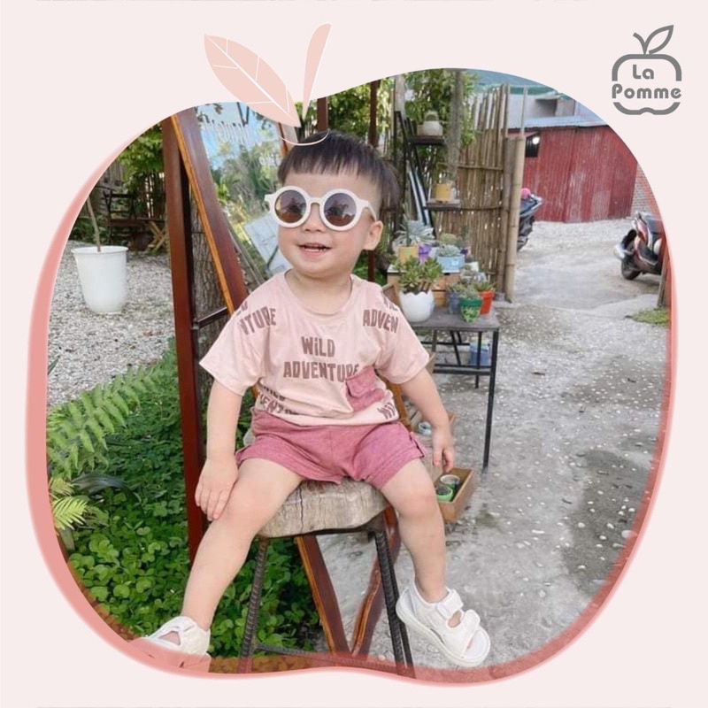 Bộ cộc tay La Pomme , quần áo thời trang bé trai đi học đi chơi chính hãng cao cấp
