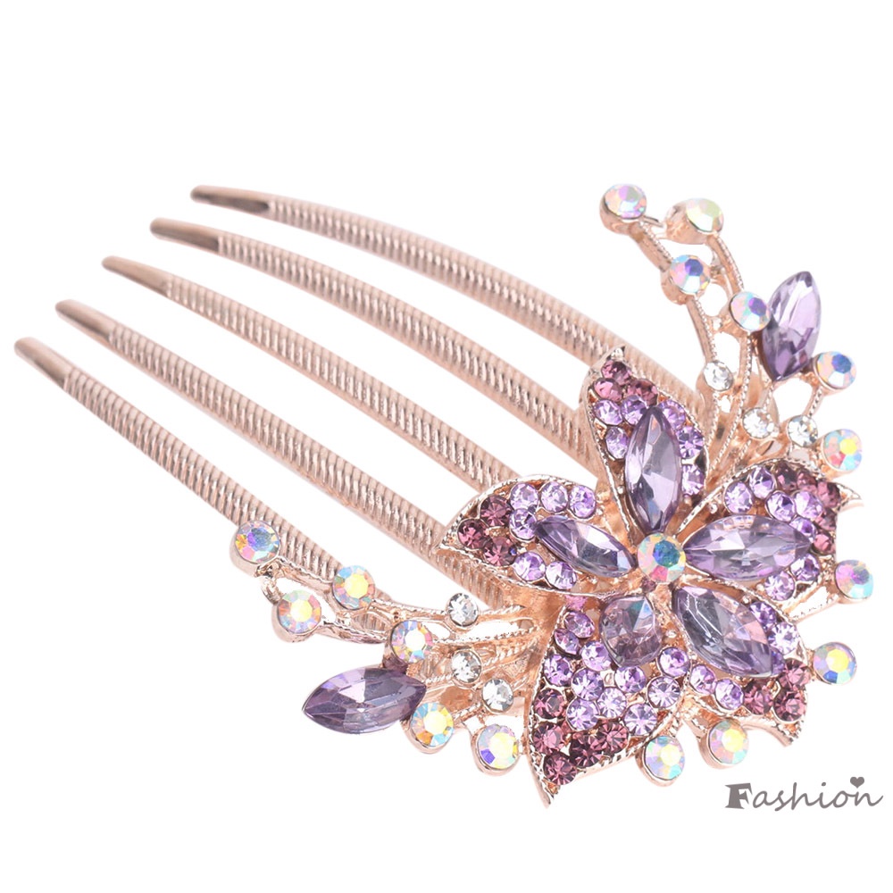 Lược Cài Tóc Đính Đá Trang Trí Cho Cô Dâu Kích Thước 8.50 * 7.00 * 1.00cm