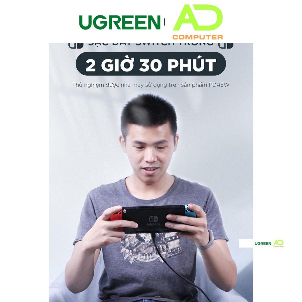 Dây sạc nhanh 2 cổng Type C UGREEN US286