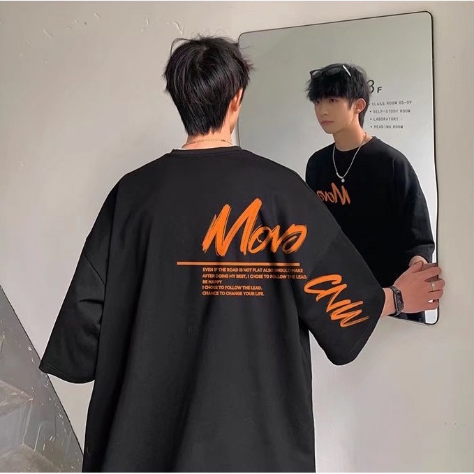 【M-3XL】Áo Thun Tay Ngắn Cổ Tròn In Chữ Đơn Giản Thời Trang Phong Cách Hàn Quốc Cho Cặp Đôi Thời trang cộng với kích thước Unisex Thường ngắn tay áo trên