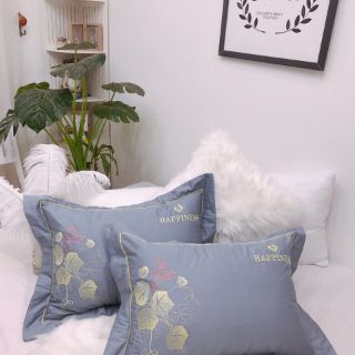 Vỏ gối cotton lụa hàn quốc( có túi đựng)