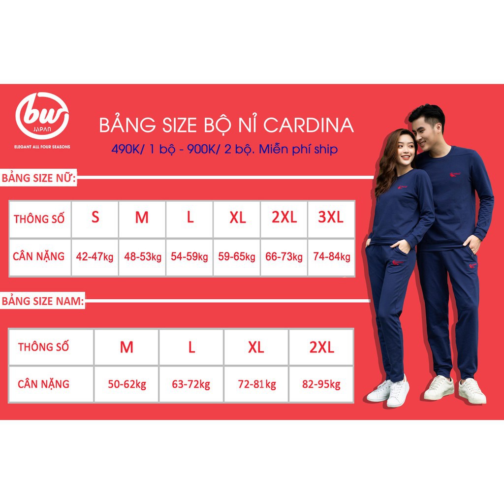 Bộ nỉ nam giữ nhiệt Cardina - 95% cotton tự nhiên