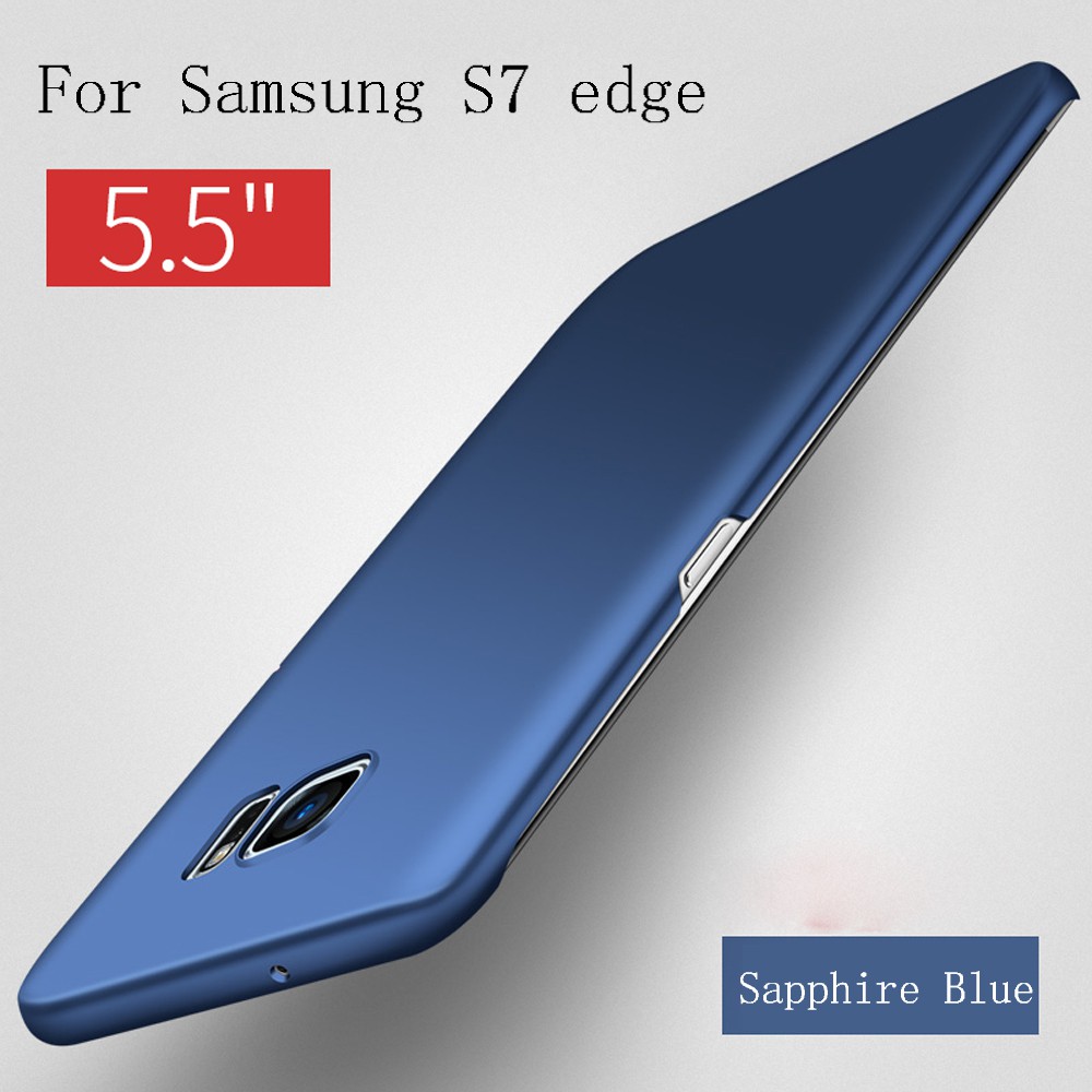 Ốp Lưng Chống Sốc Màu Trơn Siêu Mỏng Cho Samsung S7edge