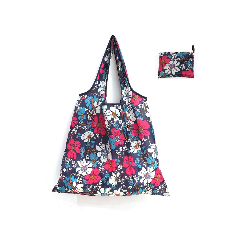 Túi tote phong cách đi mua sắm siêu thị, du lich Chất liệu vải Oxford họa tiết đẹp mắt thời trang KT 40x46cm