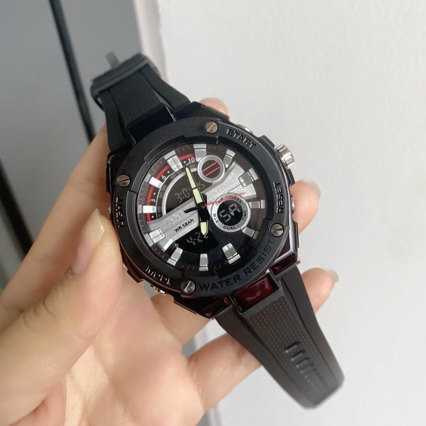 Đồng hồ nam thể thao OneTime dây cao su, vỏ thép bền chống va chạm, mặt đồng hồ 46mm cực chất, sang trọng