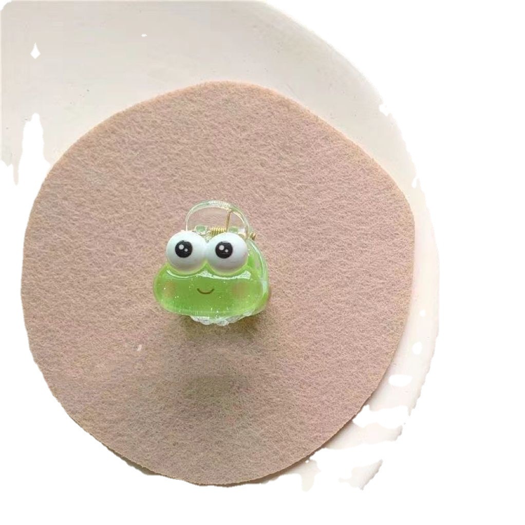 Kẹp Tóc Mini Hình Mèo Trong Suốt Lấp Lánh Kiểu Dáng Đơn Giản Dễ Thương