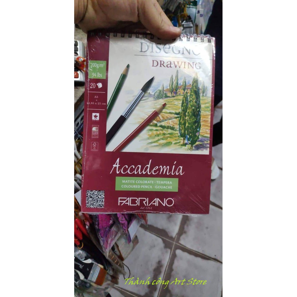 [TC Art Store] Sổ vẽ Fabriano 120gsm A3, A4, A5 có lò xo