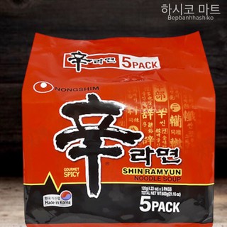 Lốc 5 gói mì cay shin ramyun hàn quốc