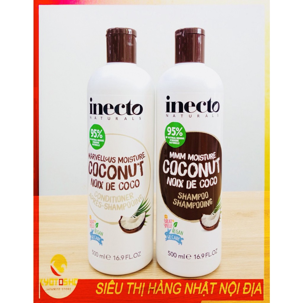 Dầu gội/xả Inecto Natural tinh dầu dừa 500ml