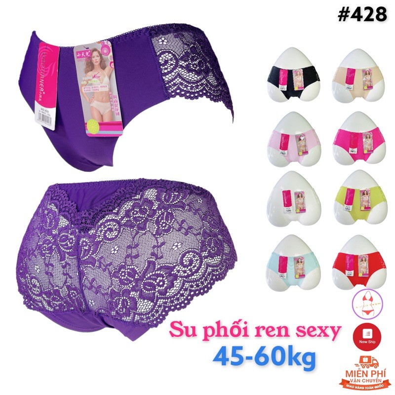 Quần lót su đúc phối ren mềm mại thoáng mát siêu xinh MS415428