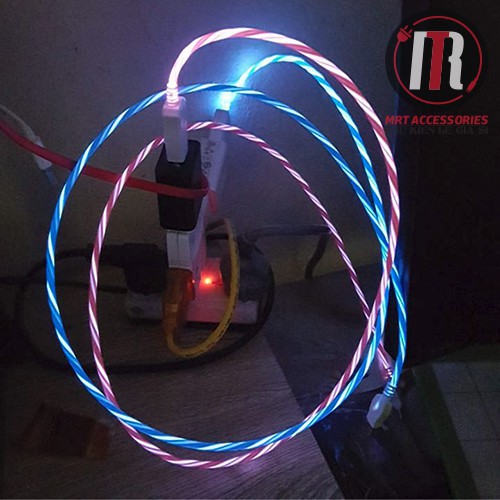 Cáp Sạc Led Phát Sáng Dọc Theo Dây IPHONE SAMSUNG TYPEC