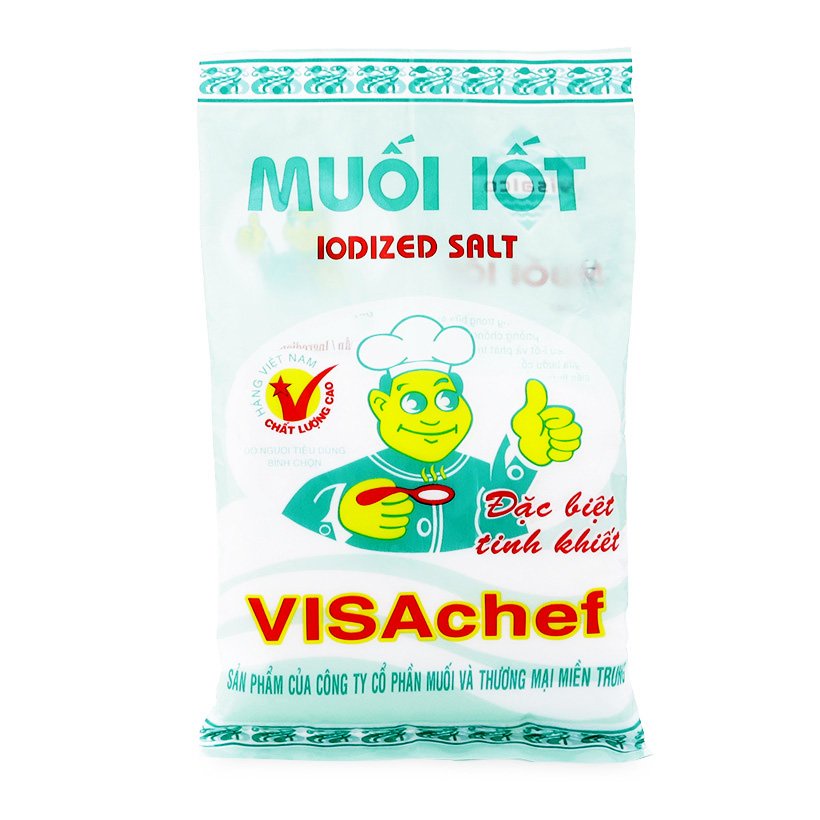 Muối tinh sấy Iot Visachef gói 200g