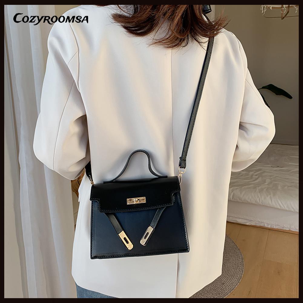 Women Shoulder Bag Top-handle Handbags Lock Buckle Small Messenger Totes 