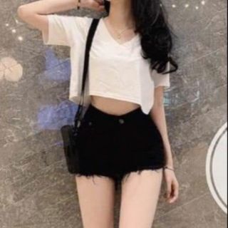 Áo thun croptop cổ Tim