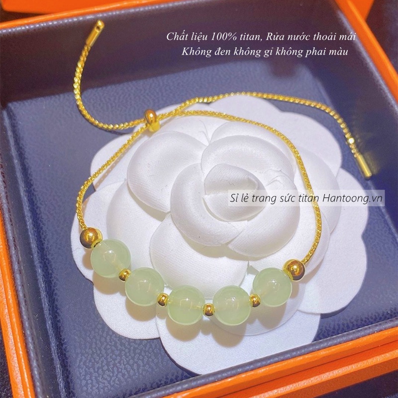 Lắc tay nữ làm bằng titan không gỉ thiết kế nhiều kiểu dáng thời trang trẻ trung thanh lịch
