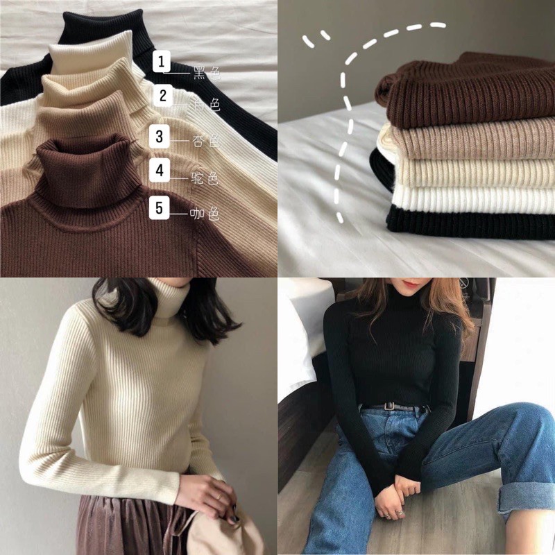 Áo len cổ lọ chất đẹp mềm