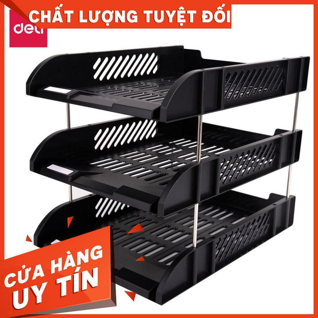 Giá tài liệu 3 ngăn DELI, Ghi xám E9217