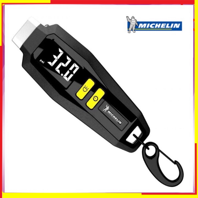 Đồng hồ đo áp suất lốp điện tử Michelin 12290 Màn hình LCD 1 inch - Bảo Hành Chính Hãng 12 T