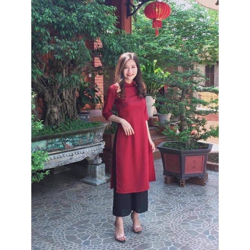 ÁO DÀI ĐI CHÙA/LỄ TONE MÀU TRẦM