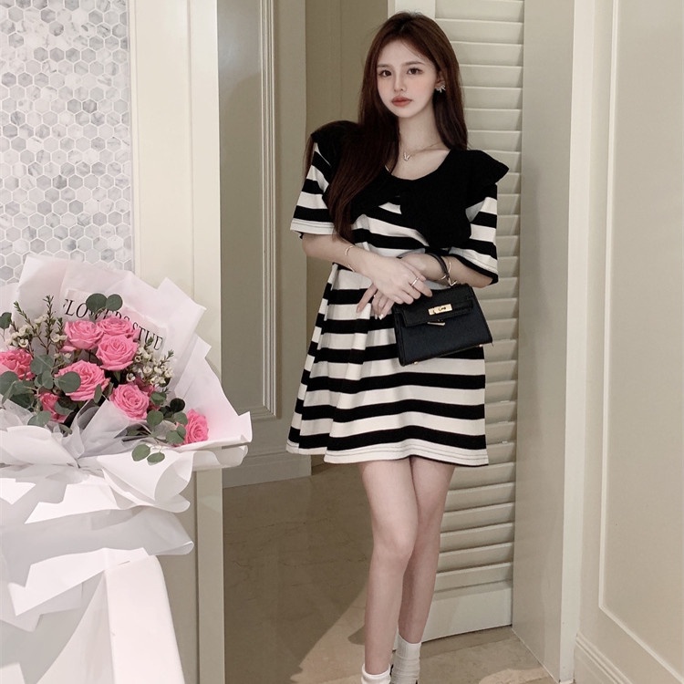 Đầm PERTY cổ búp bê thời trang mùa hè Hàn Quốc cho nữ