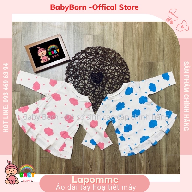 Áo dài tay bé gái Lapomme họa tiết mây xinh xắn