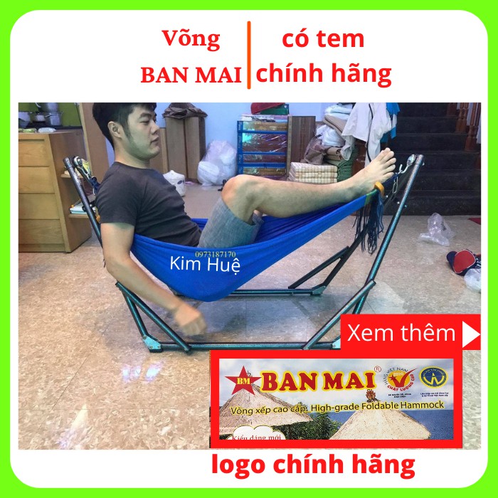 Võng trẻ em I Võng xếp Ban Mai cho bé từ 0 đến 5 tuổi (cả khung+lưới võng)