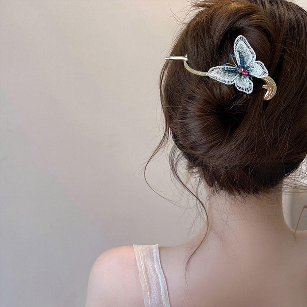 Kẹp Tóc Đuôi Ngựa Dạng Cong WMES15H Đơn Giản Cho Nữ Giá Đỡ