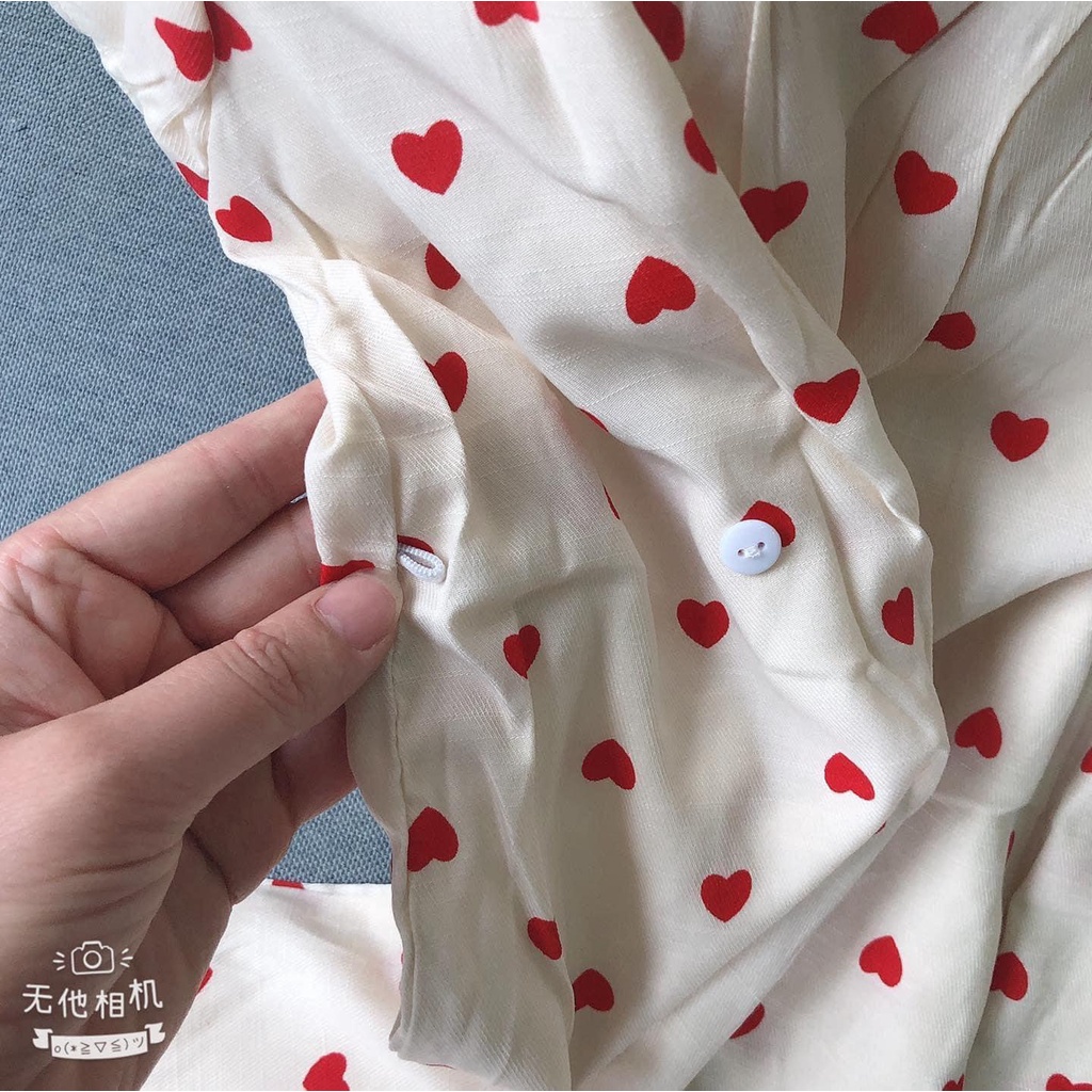 áo bầu hoa nhí kiểu dáng vintage nữ tính- fresz 45-70kg