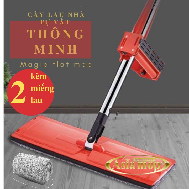 CÂY LAU NHÀ TỰ VẮT THÔNG MINH ASIAMOP , HÀNG TO  CAO CẤP LOẠI 1, - TẶNG KÈM 1 MIẾNG LAU