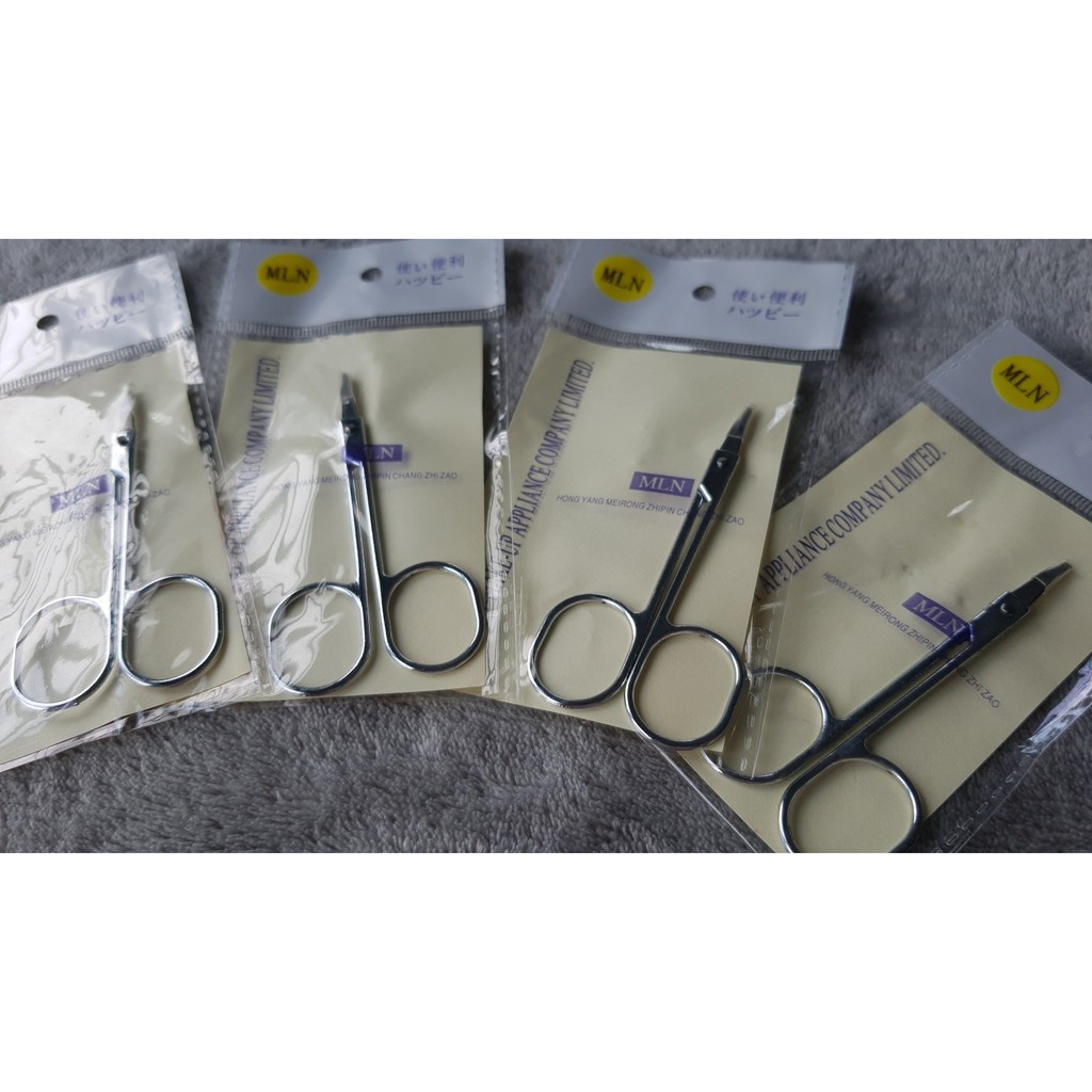 {Đầu Nhọn} Kéo Cắt Tỉa Lông Mày, Mũi, Mi, Râu, Tóc Con Thép Không Gỉ Bỏ Túi Tiện Lợi