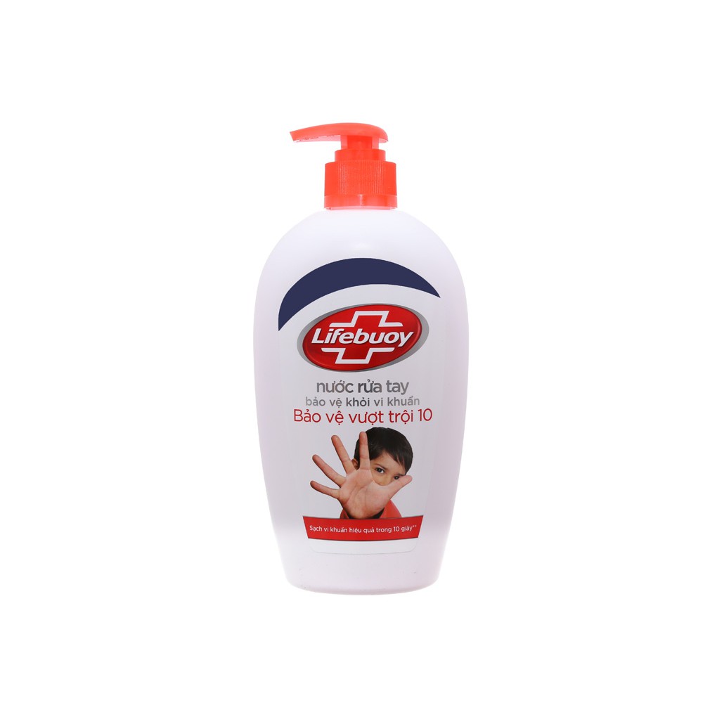 Nước Rửa Tay Lifebuoy Bảo Vệ Vượt Trội 10 - 493ml