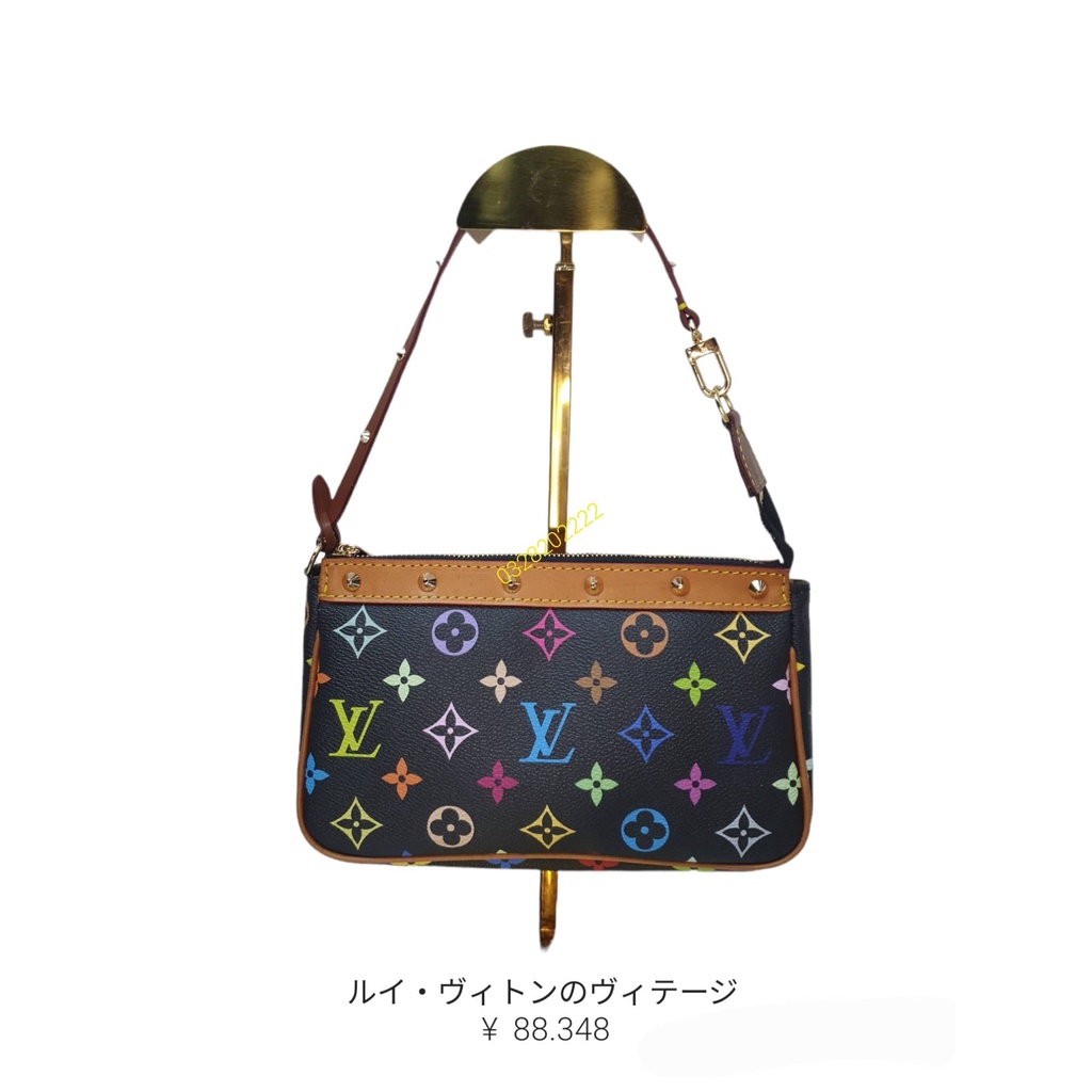 II.Túi kẹp nách LV trắng hoa 7 màu si Nhật xịn sò