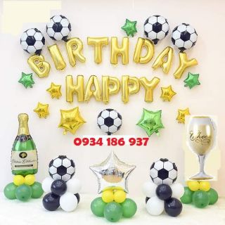 Set bóng trang trí sinh nhật chủ đề bóng đá