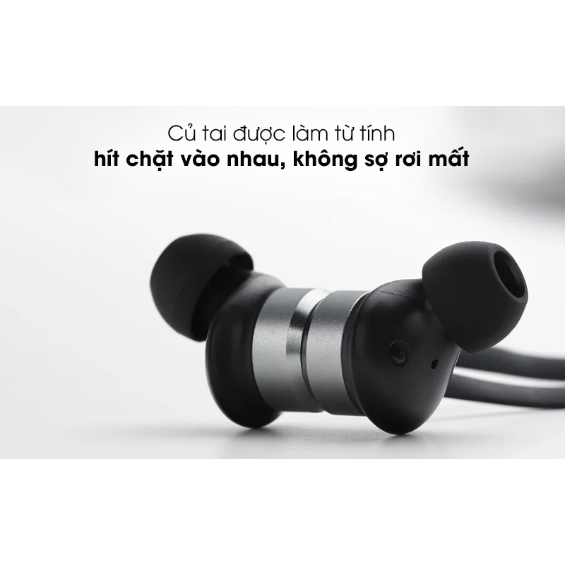 Tai nghe Bluetooth nhét tai Rapoo S150 Đen - Thời gian sử dụng 7 tiếng