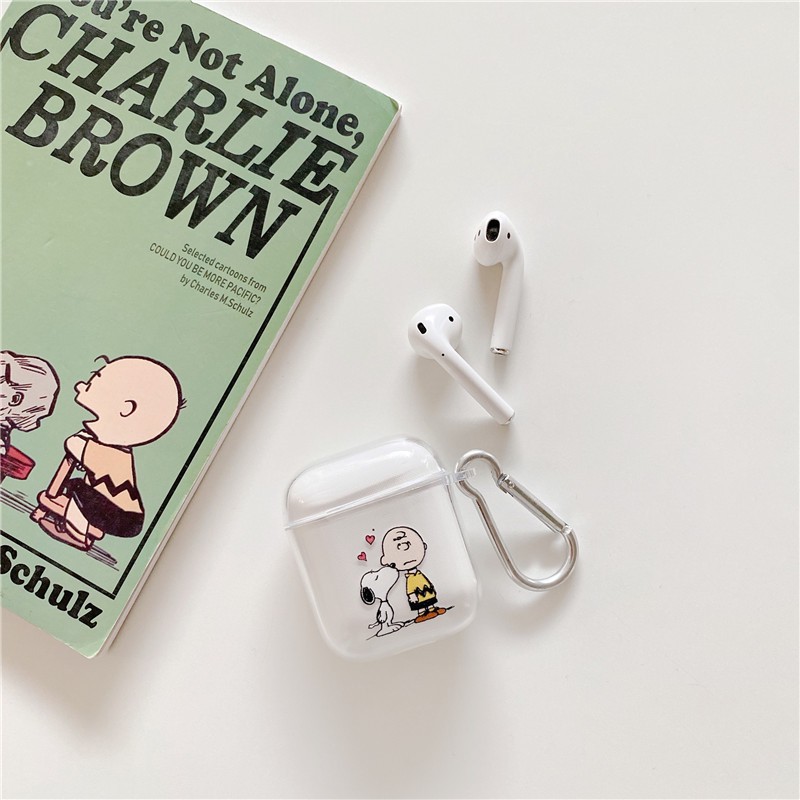 Vỏ bảo vệ hộp sạc tai nghe AirPods 1/2/Pro bằng PC chống rơi họa tiết Snoopy xinh xắn | BigBuy360 - bigbuy360.vn