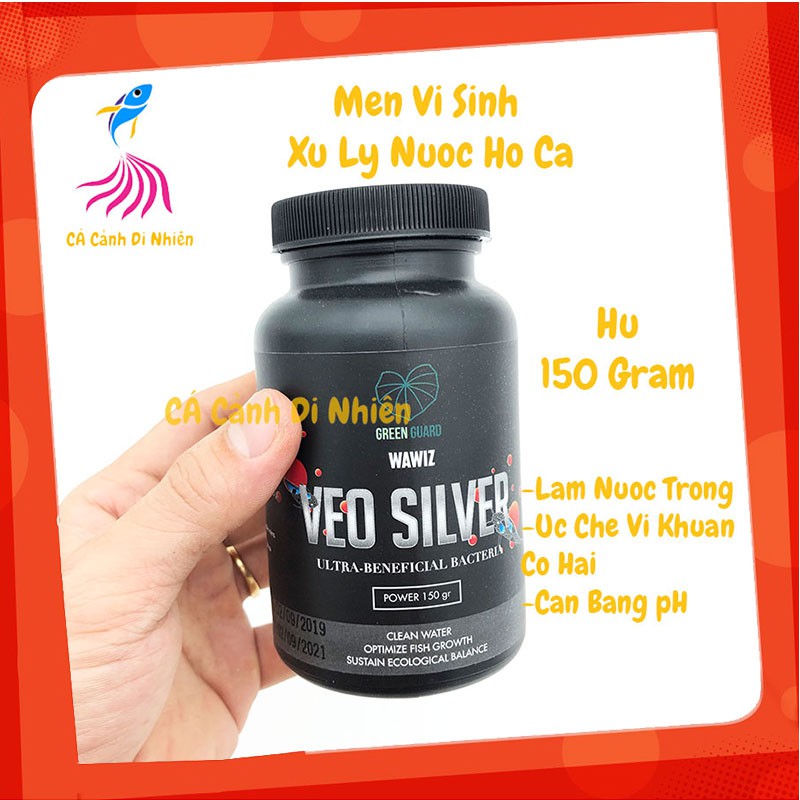 Men vi sinh VEO SILVER WAWIZ xử lý nước cho hồ cá koi HỦ 150 gram